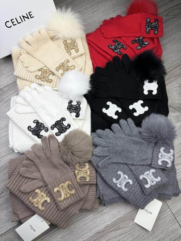 Celine Scarf Hat Gloves hm17